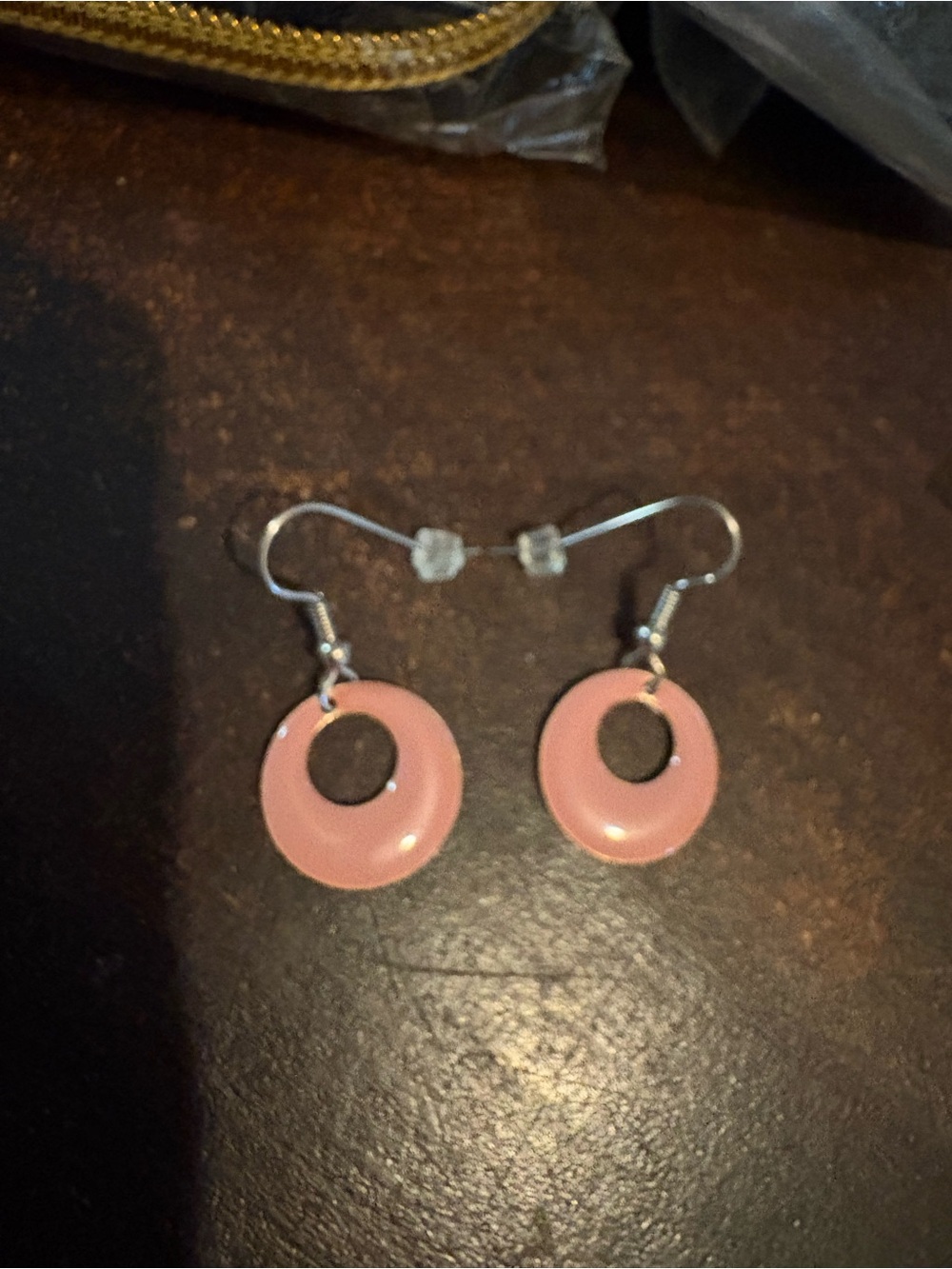 Pink Circular Drop Earrings - Women's Fashion Jewelry